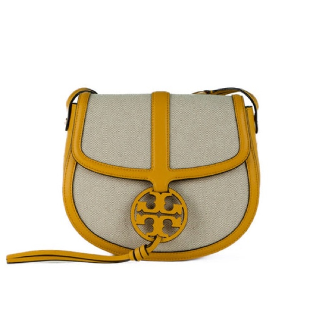 Tory Burch Miller Canvas/Leather Quadrant Crossbody bag